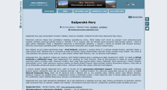 Desktop Screenshot of kasperske-hory.ceskehory.cz