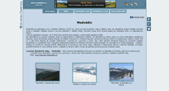 Desktop Screenshot of medvedin.ceskehory.cz
